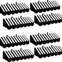 Tallew 8 Pcs 3D Circus Awning Wall Decoration Carnival Stripes Awning Circus Tent Carnival Theme Party Decor for Party Classroom Decorations(Black and White)