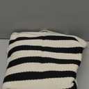 LEEVAN Black and White Front Porch Rugs Outdoor Stripe 3x5 ft, Hand-Woven Front Door Mat Washable Cotton Reversible Entry Rugs Layered Doormats for Outside Entrance Patio Balcony Living Room Kitchen