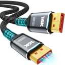 16K Displayport Cable 2.1, [VESA Certified] DP 2.0 Cable 16FT-5M, 16K@60Hz, 8K@120Hz, 4K@240Hz 165Hz 144Hz, Support 80Gbps HDR, HDCP DSC 1.2a, Compatible FreeSync G-Sync Gaming Monitor 4090 7900xtx