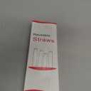 Replacement Straw for Owala Water Bottle 24 oz 32 oz, 6PCS Reusable Plastic Straws Compatible With Owala Water BottleBPA-FREE Straws and 1 Cleaner Brush (While)