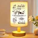 Linkax Mothers Day Gifts for Mom Wife Grandma Daughter Sister Nana Nanny from Son Daughter, Table Lamps Night Light with Fabric Shade, Personalized Mom Birthday Gifts for Mothers Day