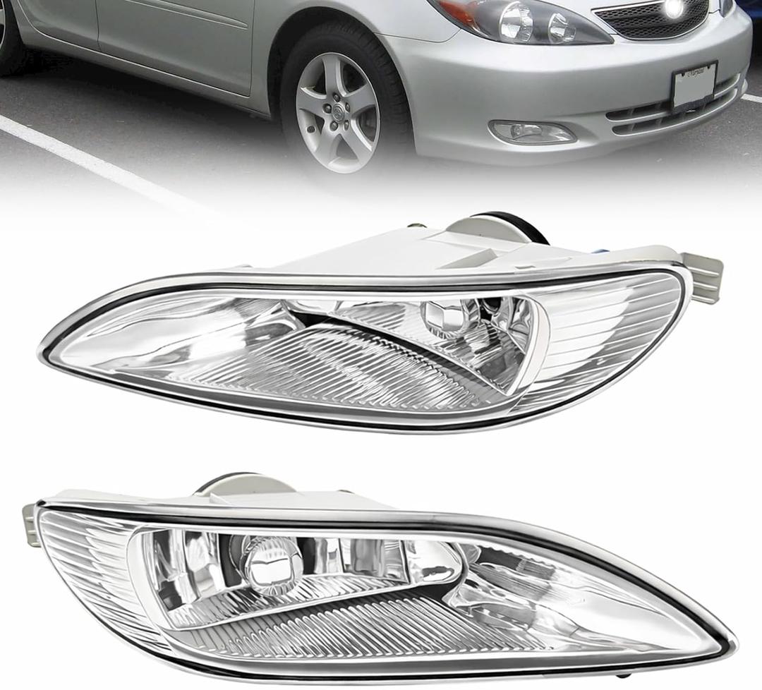 Driving Fog Lights Compatible with Toyota Camry 2002-2004/ Corolla 2005-2008/ Solara 2002-2003 Bumper Fog Lamps with Halogen Bulb