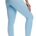 NANJI High Waisted Leggings for Women - Buttery Soft Yoga Pants, Squat Proof Stretch Workout Running Casual Leggings (Airy Blue, Small)