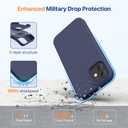 Miracase Compatible with iPhone 12 Case and iPhone 12 Pro Case, Liquid Silicone Gel Rubber Full Body Protection Shockproof Drop Protection Phone Case for iPhone 12/12 Pro 6.1 inch, Dark Blue