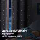 BGment Kids Blackout Curtains for Bedroom - Grommet Thermal Insulated Silver Star Print Room Darkening Curtains for Living Room, Set of 2 Panels (42 x 54 Inch, Dark Grey)