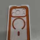 Miracase Magnetic for iPhone 17 Pro Case 6.3" [Compatible with MagSafe] Full-Body Phone Case with Built-in Glass Screen Protector & Camera Control,Drop Proof iPhone 17 Pro Cover, Orange