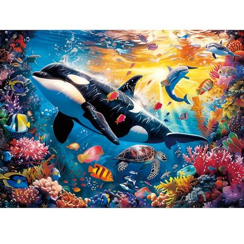 300 Piece Puzzles for Adults and Kids, Jigsaw Puzzle, Undersea World Jigsaw Puzzles, Home Decor Birthday Party Gift Toy, Fun and Challenging Family Games, 20.5x15IN
