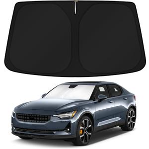 KUST Windshield Sun Shade for 2020-2024 2025 2026 Polestar 2 Accessories Custom Fit Sunshade Sun Visor Protector Foldable Blocks UV Rays Keep Your Car Cooler