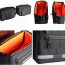 Universal Saddlebags Saddle Luggage Storage Bag Compatible with Harley Softail Dyna Street Bob Wide Super Glide FXR FXLRS Low Rider S Sportster, With Reflective Strips, 30L(7.9 Gallons)