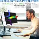 Magnetic 24 Inch Computer Privacy Screen for 16:9 Widescreen Monitor, Removable Hanging Anti-Blue Light Computer Screen Privacy Panel, Anti-UV Magnetic Attachment Monitor Privacy Screen