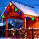 Jumbo Christmas Lights, 16FT Multicolor Giant Christmas Lights with 10 5'' LED Giant Multicolor Bulb, C7 Hanging Xmas Light for Patio Garden Party Outdoor Xmas Decorations