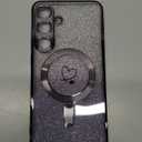 Bonoma Compatible with Samsung Galaxy S25 Plus Case Support for MagSafe, Plating Heart Glitter Magnetic Case TPU Camera Protection Back Cover for Phone Case -Purple