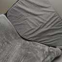 Large Dog House Indoor, Soft Plush Dogs Cave Bed Covered Pet Bed with Fluffy Washable Cushion, Portable Dog/Cat Pet Tent House for Small Medium Dogs (Grey, X-Large)