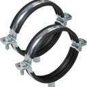 2 PCS Split Ring Pipe Hanger Heavy Duty Adjustable Pipe Bracket Clamp Wall Ceiling Mount Pipe Support ID 6 2/7 Inch(160mm)