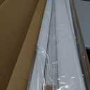 SEEYE 2 Inch Faux Wood Blinds for Indoor Windows with Crown Valance, Cordless Room Darkening Window Blind, 41" W x 60" H, Horizontal Wooden Shades for Bedroom, Kitchen, Office, Doors, White