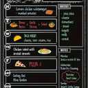 Magnetic Dry Erase Menu Board for Fridge Includes 6 Liquid Chalk Markers - Weekly Meal Planner Blackboard, Grocery List and Notepad for Kitchen Refrigerator - Chalkboard Magnet