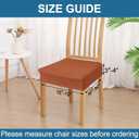 Smiry Waterproof Seat Covers for Dining Room Chairs Set of 6, Stretch Jacquard Removable Washable Chair Seat Slipcovers Protector, No Rear Covers, Rust