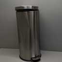 simplehuman 30 Liter / 8 Gallon Round Step Trash Can, Brushed Stainless Steel