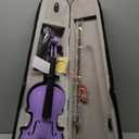 Poseidon Acoustic Violin for Beginner, Full Size Violin Set for Students with Hard Case, Extra 4/4 Strings Set, Violin Bow, Horse Bridge, Violin Rosin, Shoulder Rest, Clip-on Tuner, Manual - Purple (Glossy Purple(Starry Sky))