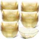 Tanlade 44Pcs Gold Glitter Square Plastic Serving Bowls Disposable Snack Salad Bowl Small Party Candy Bar Containers Taco Bar Serving Dishes for Buffet Chips Fruit(8 oz) 44Pcs