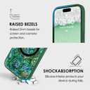 Magnetic for iPhone Air Case Abalone Shell, Emerald Green | Cute Sparkle Mother of Pearl Design, Compatible with MagSafe, Shockproof Protective Phone Cover