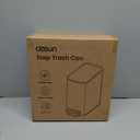 Cesun Small Bathroom Trash Can with Lid Soft Close, 5 Liter/1.3 Gallon Stainless Steel Garbage Can with Removable Inner Bucket, Step Pedal, Slim Waste Basket for Toilet, Office, Bedroom (Black&Gold)