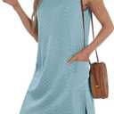 BKRIVE Coverup Summer Dresses for Women 2026 Eyelet Casual Loose Sleeveless Sundresses Tank Dresses with Pockets (XL)