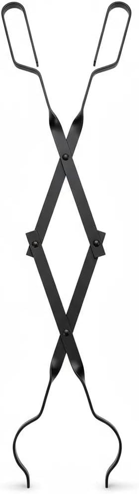 26 Firewood Tongs - Large Fire Pit Tool Grabber for up to 12 Thick Logs for Camping, Fireplace, Bonfires, Rust Resistant Portable