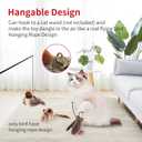 PETGEEK Gigwi Simulated Chirping Bird Cat Toy, Fake Interactive Cat Toys for Indoor Cats, Feather Toy with Hanging Loop for Bored Indoor Adult Kittens Interactive Play (Bird Mouse Cricket)