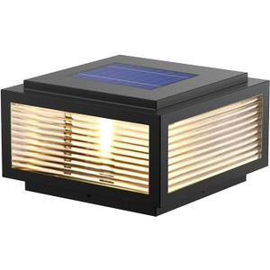 Outdoor Post Light 10X10 in, Column Light,Wired Lantern Column Lamp 110-240V(12-36V Replace Bulb),Garden Light,IP54 Waterproof, Base E26,LED Post lamp,Fence Post caps