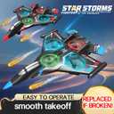 RC PlaneFoam Airplane Toy Drone Remote Airplane Foam Airplanes for Kids Airplanes for Kids Remote Control Helicopter for Boys 8-12360Flip Fighter Jet with Light(RED)