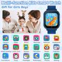 Waterproof Smart Watch for Kids Toys for Boys Age 5-12 with 32 Games, Dual Camera, Habit Tracking, Music Player, Video, Alarm Clock, HD Touchscreen Kids Smart Watch Birthday Gift for 3-12 Year Old