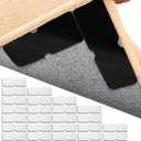 Rug Pad Grippers for Hardwood Floors & Tiles - No Damage Washable & Reusable, Double-Sided Non Slip Strong Adhesive Rug Pads Keep Corners Flat (24)