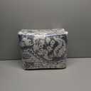 Foxmas 6x9 Area Rugs for Living Room, Machine Washable Vintage Rug, Non-Slip Low Pile Throw Rugs with Rubber Backing Washable Carpet for Bedroom Dining Room Kitchen Home Decor, Blue