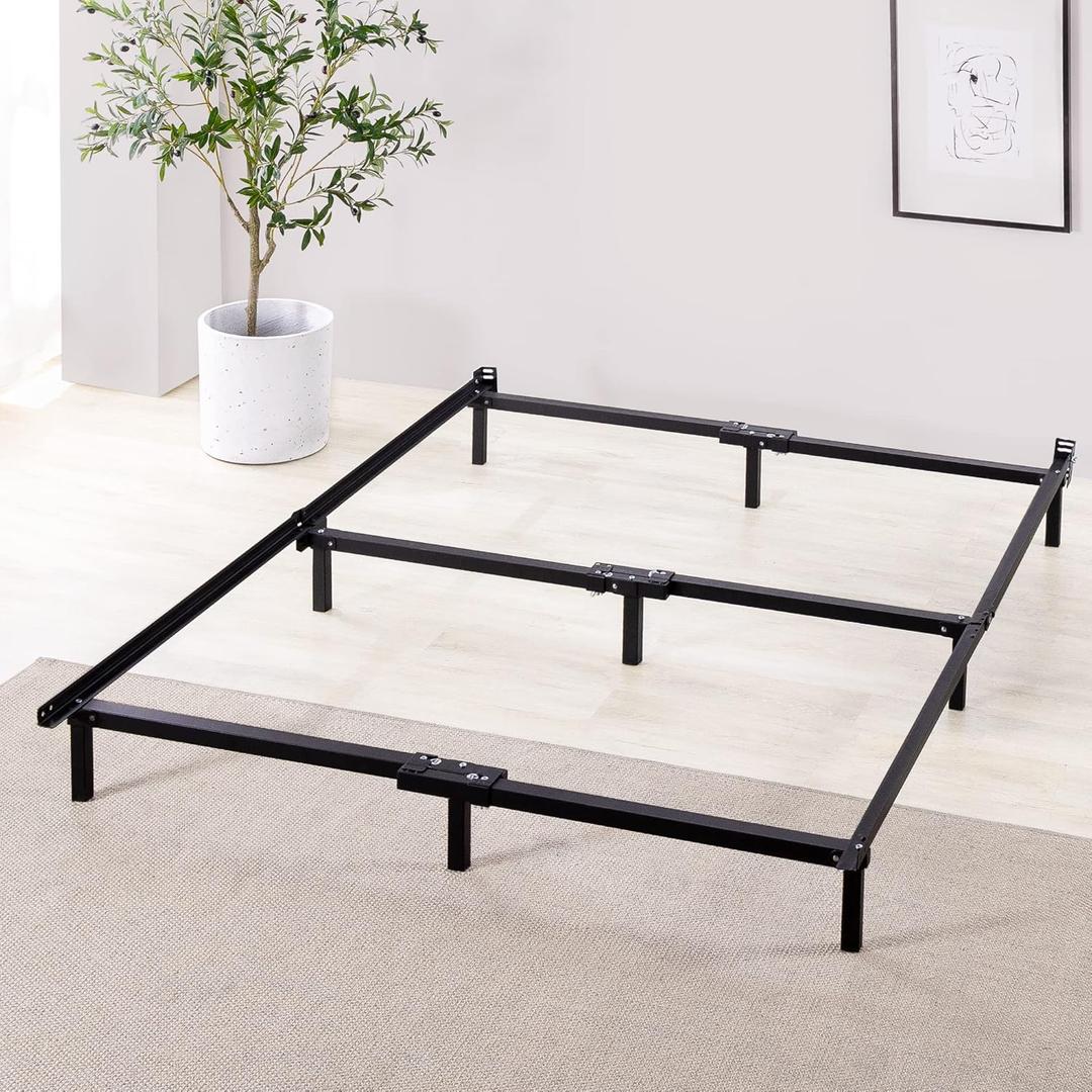 ZINUS Michelle Compack 9-Leg Support Bed Frame, for Box Spring and Mattress Set, Full, Black