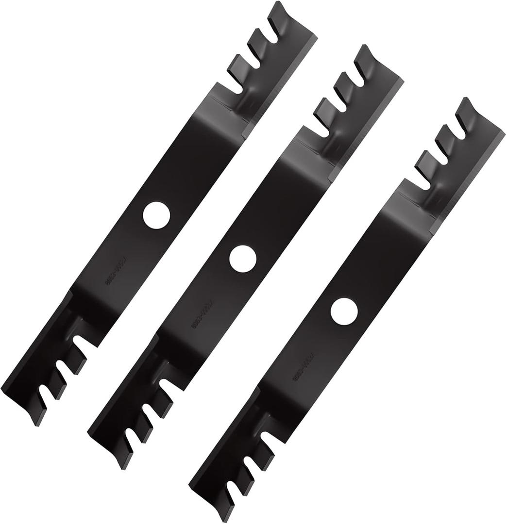 70000-00602 High Lift Toothed Mower Blades for Kubota 60 Inch Deck B1550 B1750 F2560E G1900 G2000 B1550D B1750D 60" Lawn Tractors Replace 70000-25001 76539-34330 K5651-34340 Blades 3 Pack