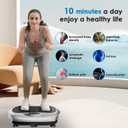 Natini Vibration Plate Exercise Machine - Whole Body Workout Vibration Platform Lymphatic Drainage Machine for Weight Loss Home Fitness with Resistance Bands Remote