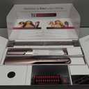 Shark FlexFusion Hair Straightener & Powerful Hair Dryer with Fusion Hair Brush, Ceramic Air Styler with Auto-Wrap Curlers & Concentrator, Ceramic Plates, Cosmic Blush HD641S