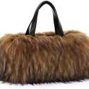 Oweisong Faux Fur Tote Handbag for Women Furry Shoulder Crossbody Bag Fluffy Plush Hobo Satchel Top Handle Bag