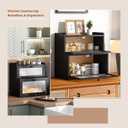 Bread Box for Kitchen Countertop Double Layer Large Corner Bread Box Capacity Bread Storage Bin Farmhouse Breadbox Container Organizer Cabinet Cupboard Black