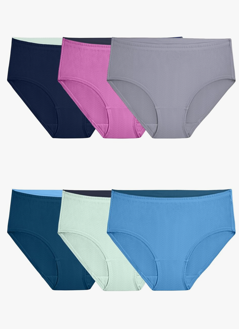 Fruit of the Loom Women's Breathable Underwear, Moisture Wicking Keeps You Cool & Comfortable, in Plus Size