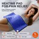Heating Pad for Back Pain & Period Cramps - King Size 35" x 20" Electric Heating Pad, Adjustable Temperature Settings with Timer and Auto Shut-Off, Machine Washable, Soft Velvet, Gifts for Women & Men