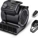 Vacmaster AM201R 3 Speed Floor Fan, 156W 550 CFM Air Mover, Utility Blower Fan, Carpet Dryer for Drying, Cooling & Circulation (Black)