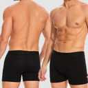 YESWEL Men's Incontinence Underwear, Leak Proof Washable Reusable Cotton Boxer Brief, Heavy Flow Bladder Leak 3 Pack (Black, Large)