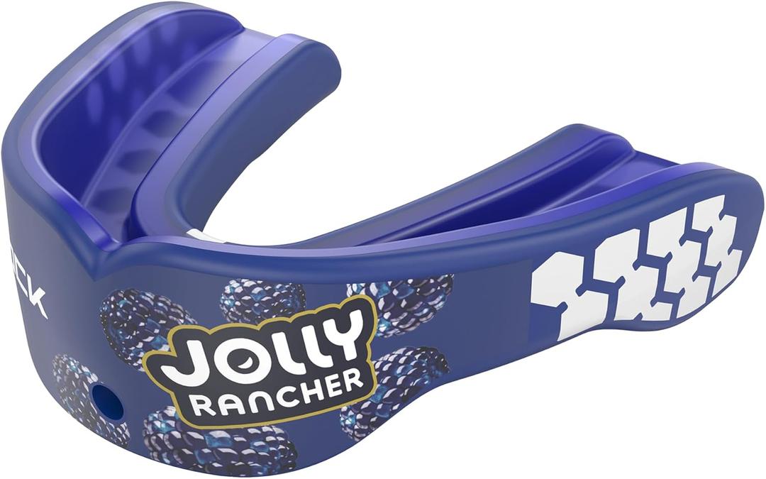 Shock Doctor, Gel Max Power Flavor Mouth Guard, Football, Lacrosse, Hockey, MMA, Boxing, Youth & Adult (Jolly Rancher Blue Raspberry)