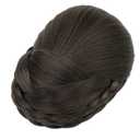 IMISSU Braided Chignon Dancer Hair Cover Donut Hair Pieces Scrunchies Hair Bun Wig Clips Updo Wedding Party for Women (M5 Chocolate Brown)