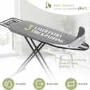 Ironing Board Full Size, RAINHOL 43"x13" Heavy Duty Compact Iron Board with Iron Rest, Height Adjustable Sturdy Iron Stand, Grey Cover with Extra Thick Padding