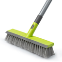 Floor Scrub Brush 2 in 1 Scrape and Stiff Bristle Deck Brush for Cleaning Concrete, Patio, Garage, Carpet, Kitchen and Bathroom 57" Long Handle