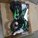 KEANO Motocross Style Kids Bike for Boys Girls Ages 3-7 Years, 12 & 16 Inch Bikes with Training Wheels and Number Plate, Children Bicycles Black