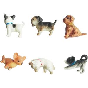Mini Dog Figures,Resin Dollhouse Animal Figure for Dashboard Decorations,Office Home Desk Decorations,Car Ornament Interior Decors Rearview Mirror Funny Gifts